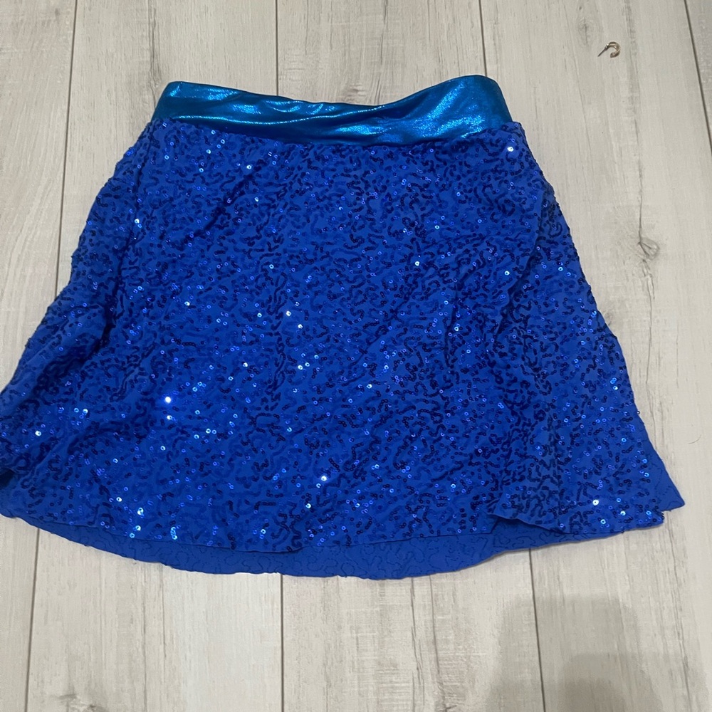 Blue Sequin Skirt